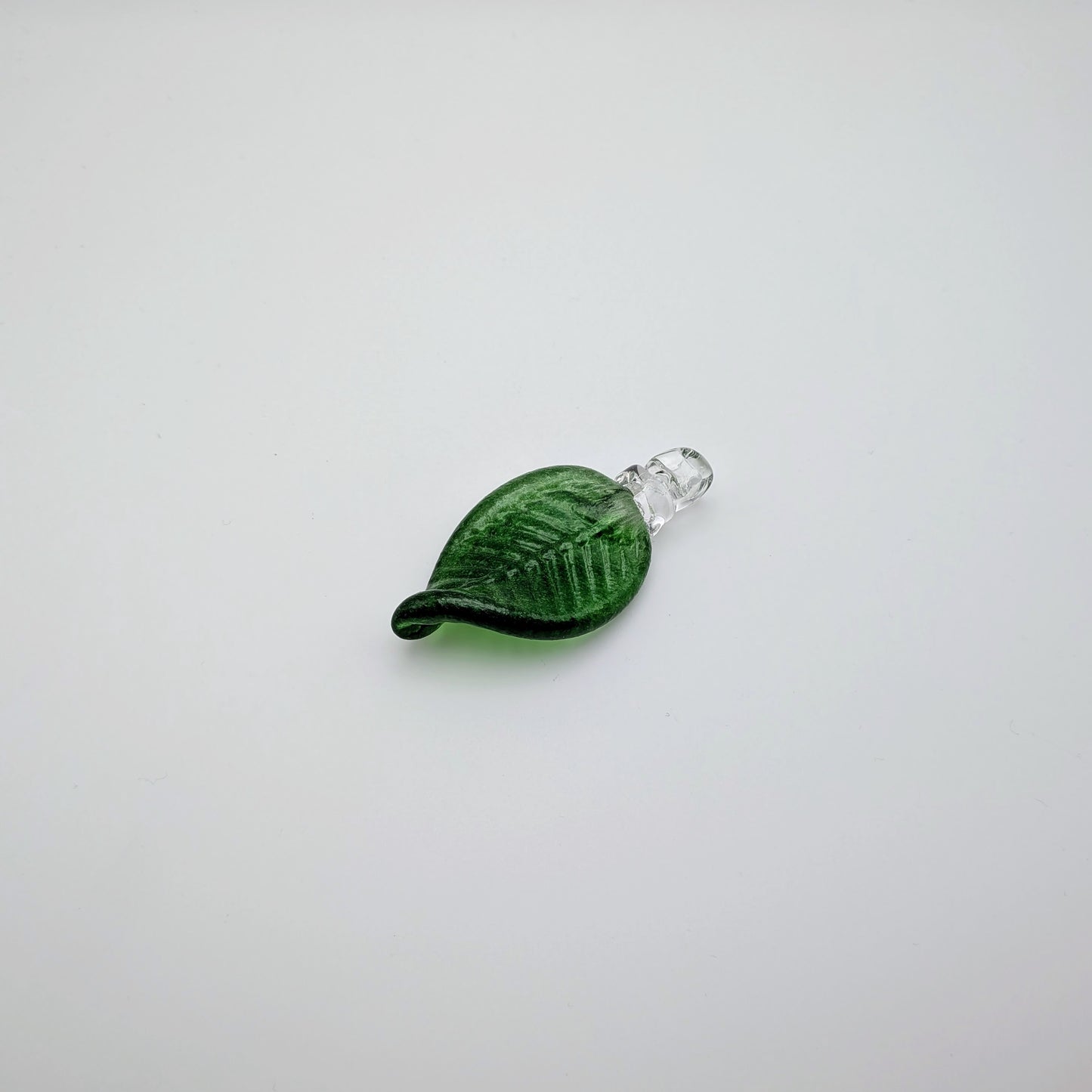 Sparkly Green Leaf Ornament