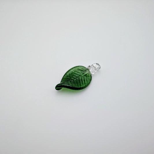 Sparkly Green Leaf Ornament